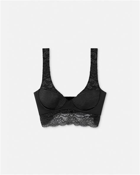 versace lace bralette top|Versace thongs.